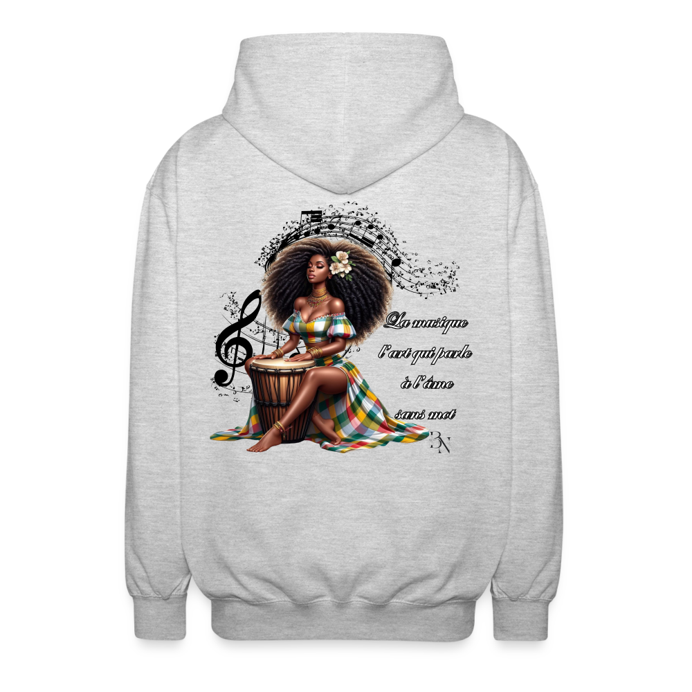 Veste à capuche zippé Blacknifik - gris clair chiné
