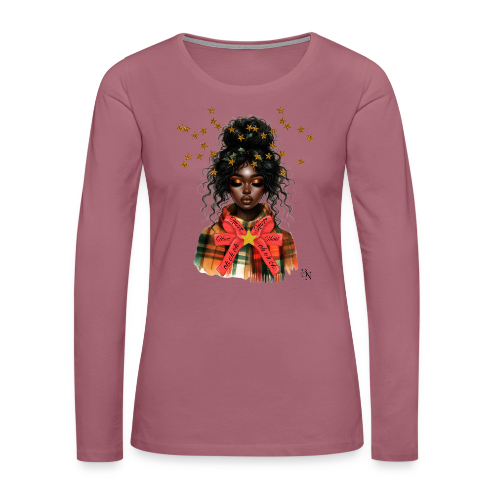 T-shirt manches longues Premium Femme - mauve