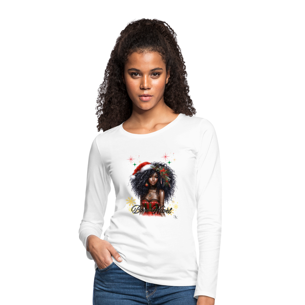 T-shirt manches longues Premium Femme - blanc