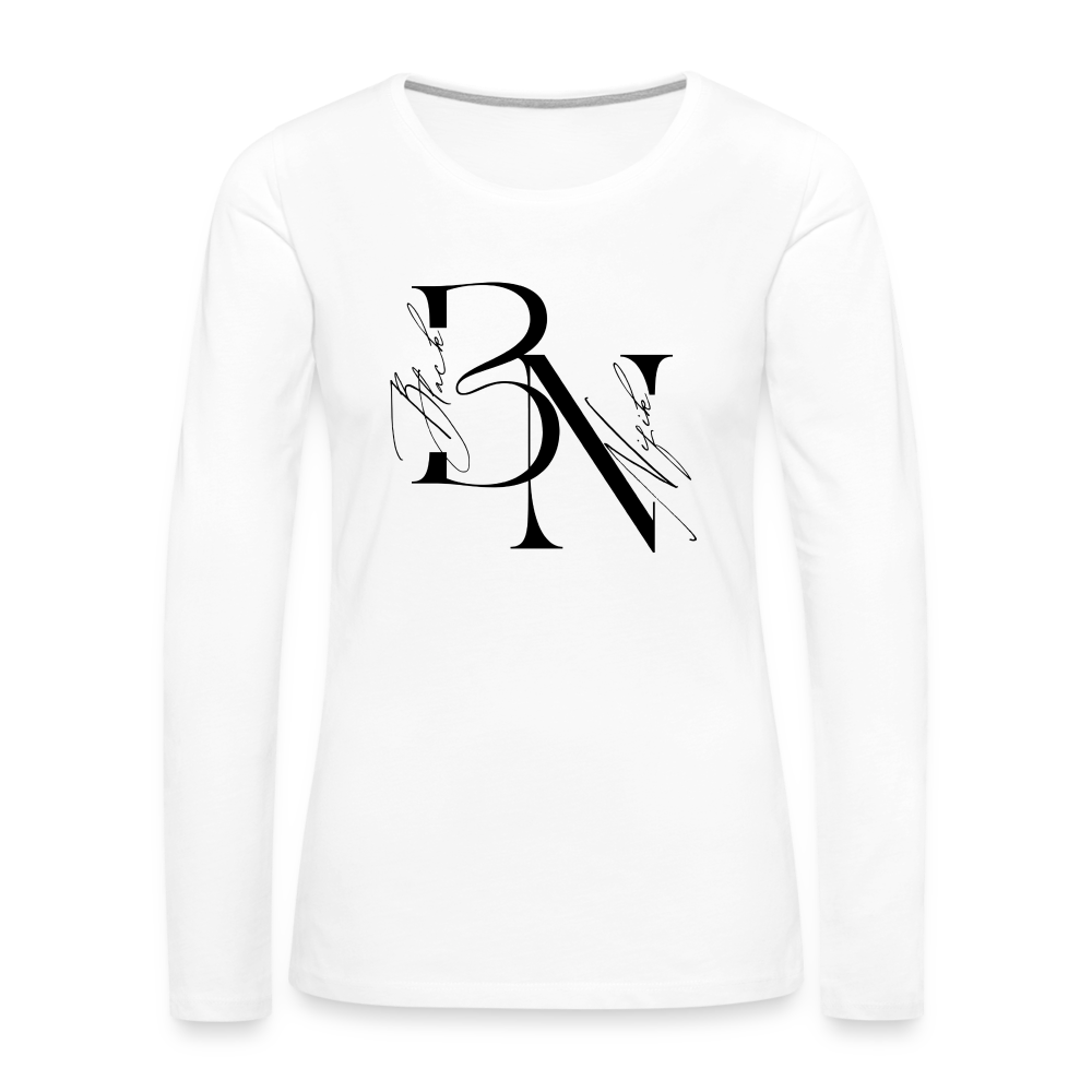 T-shirt manches longues Premium Femme - blanc