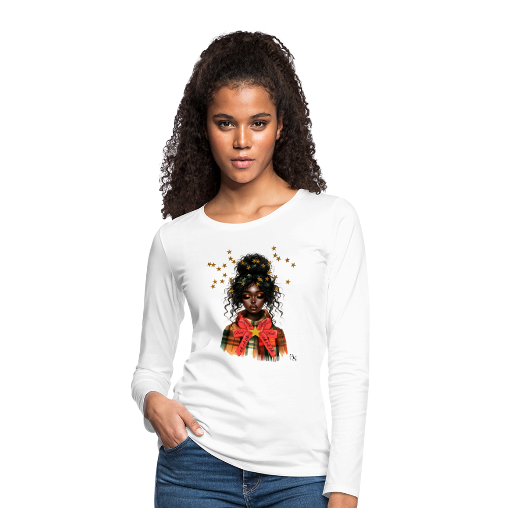 T-shirt manches longues Premium Femme - blanc