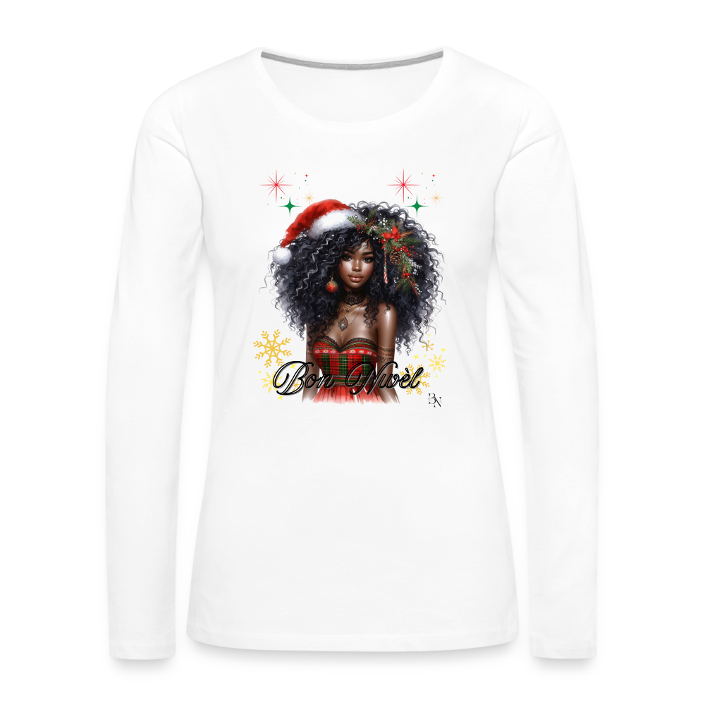 T-shirt manches longues Premium Femme - blanc