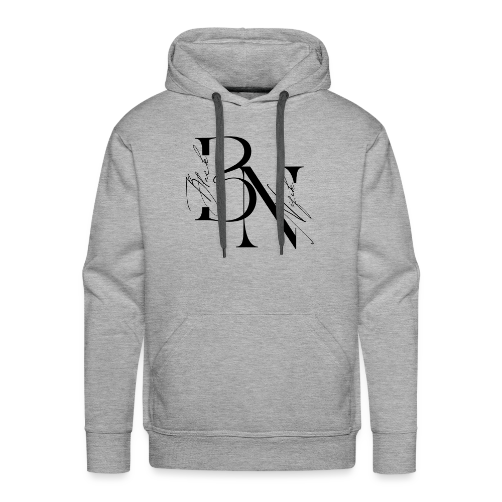 Sweat-shirt à capuche Premium pour hommes - gris chiné