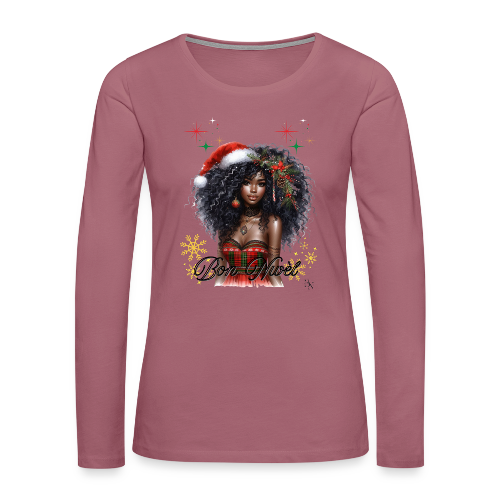 T-shirt manches longues Premium Femme - mauve