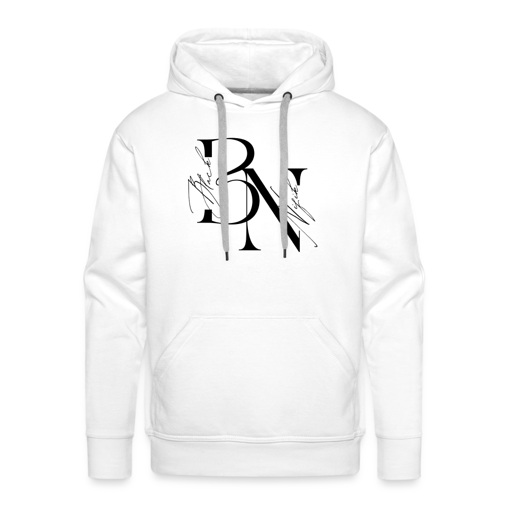 Sweat-shirt à capuche Premium pour hommes - blanc