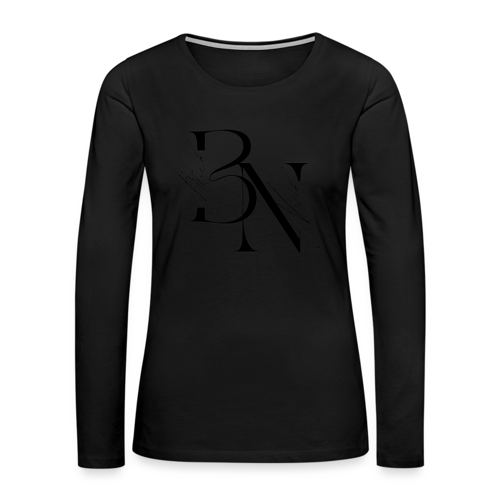 T-shirt manches longues Premium Femme - noir