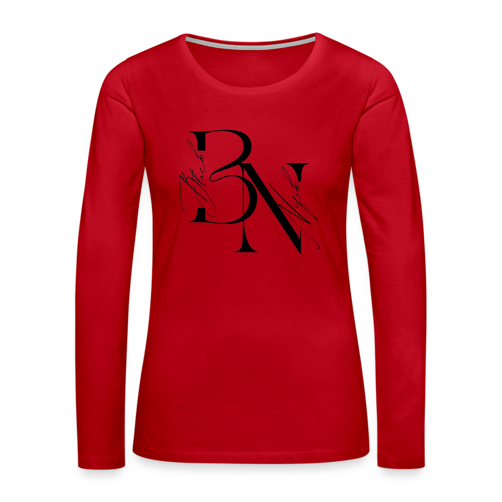 T-shirt manches longues Premium Femme - rouge