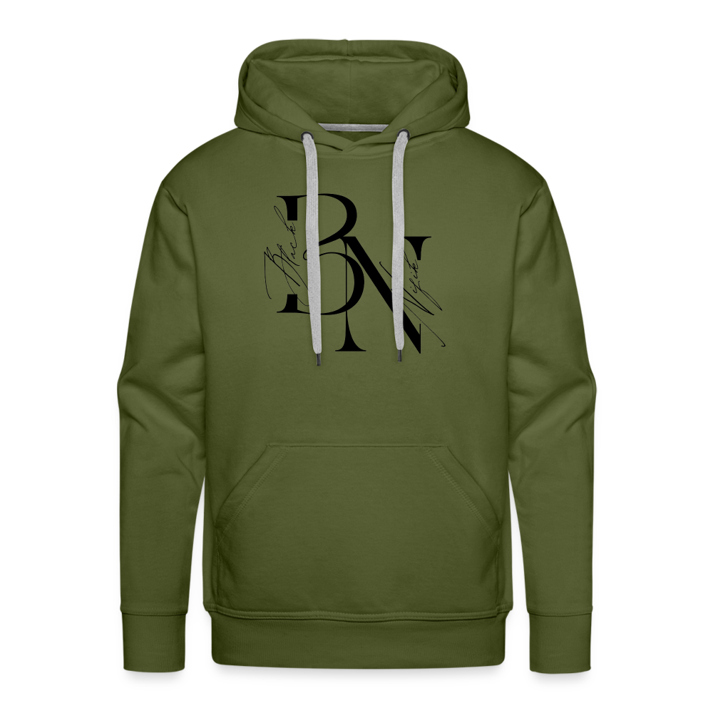 Sweat-shirt à capuche Premium pour hommes - vert olive