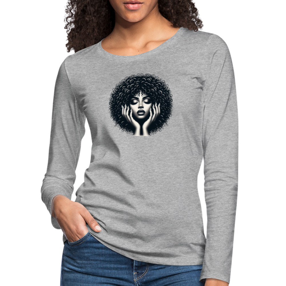 T-shirt manches longues - gris chiné