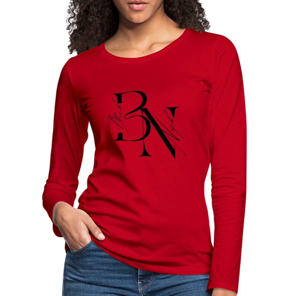 T-shirt manches longues Premium Femme - rouge