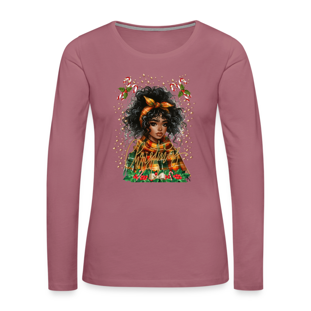 T-shirt manches longues Premium Femme - mauve