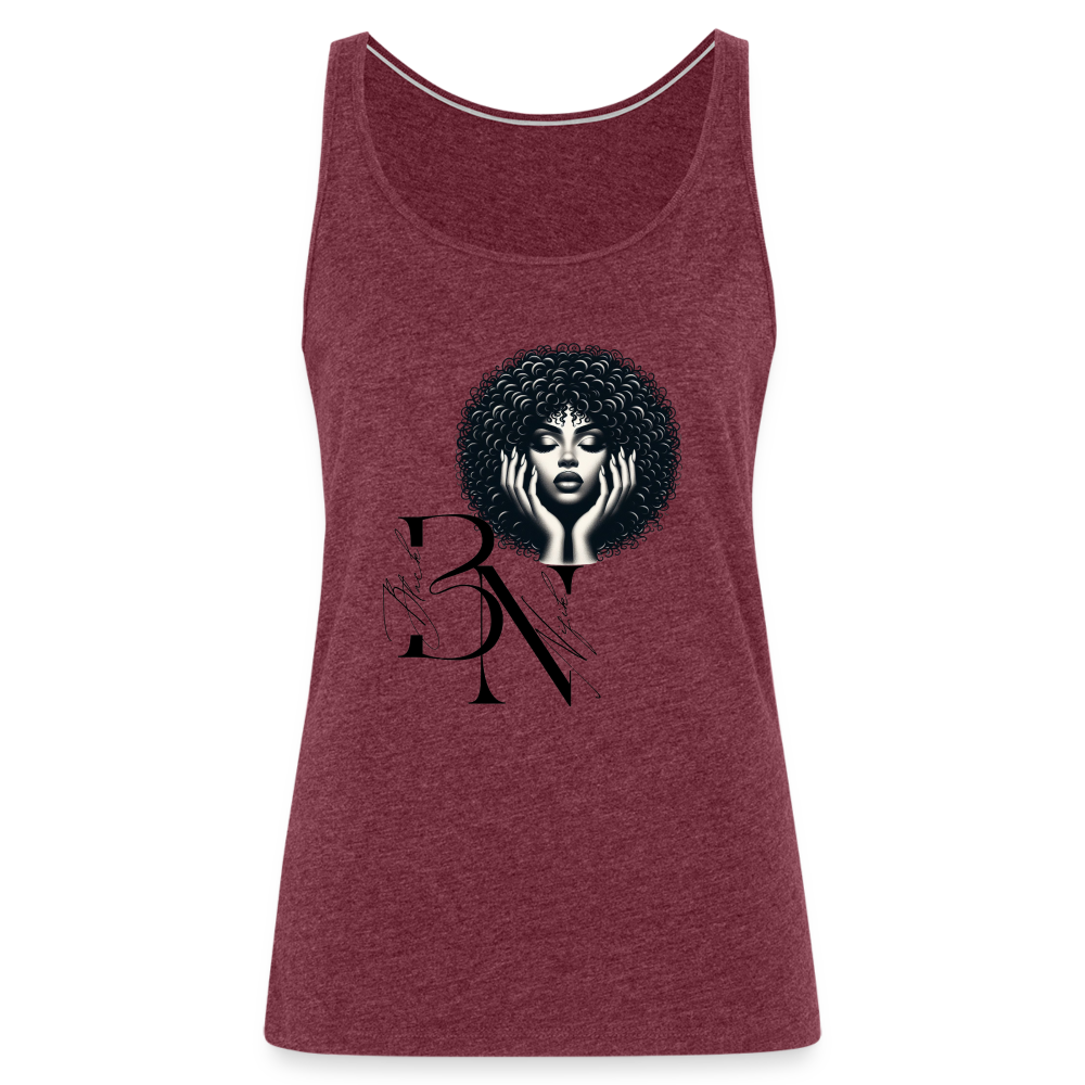 Débardeur Premium Femme - rouge bordeaux chiné