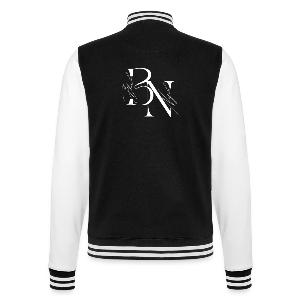 Veste Teddy - noir/blanc