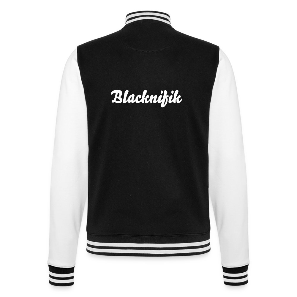 Veste Teddy - noir/blanc
