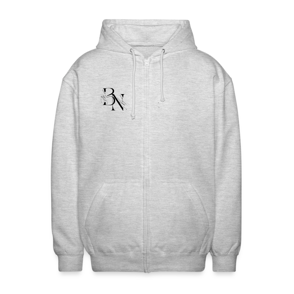 Veste à capuche unisexe - gris clair chiné