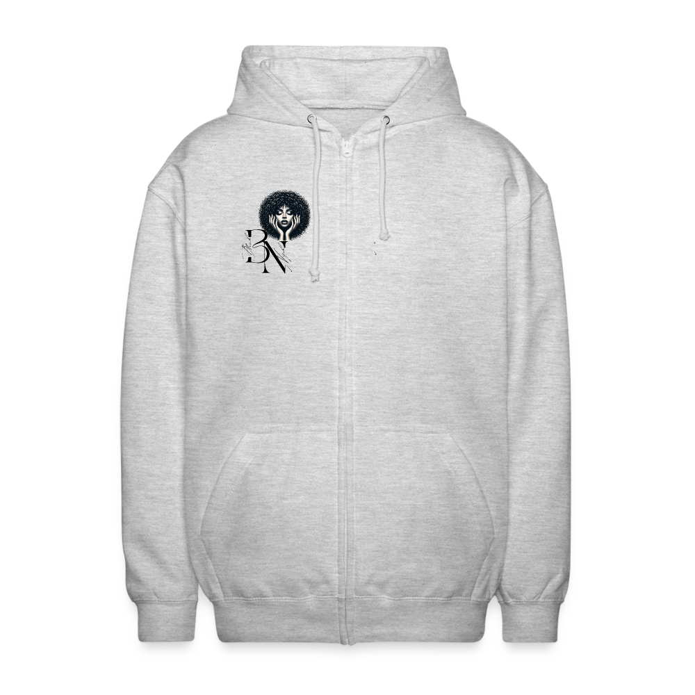 Veste à capuche unisexe - gris clair chiné