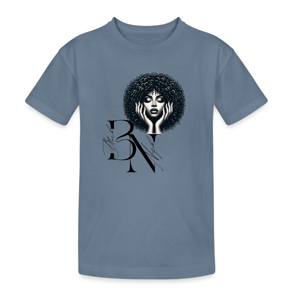 T-shirt coton épais enfant - gris bleu