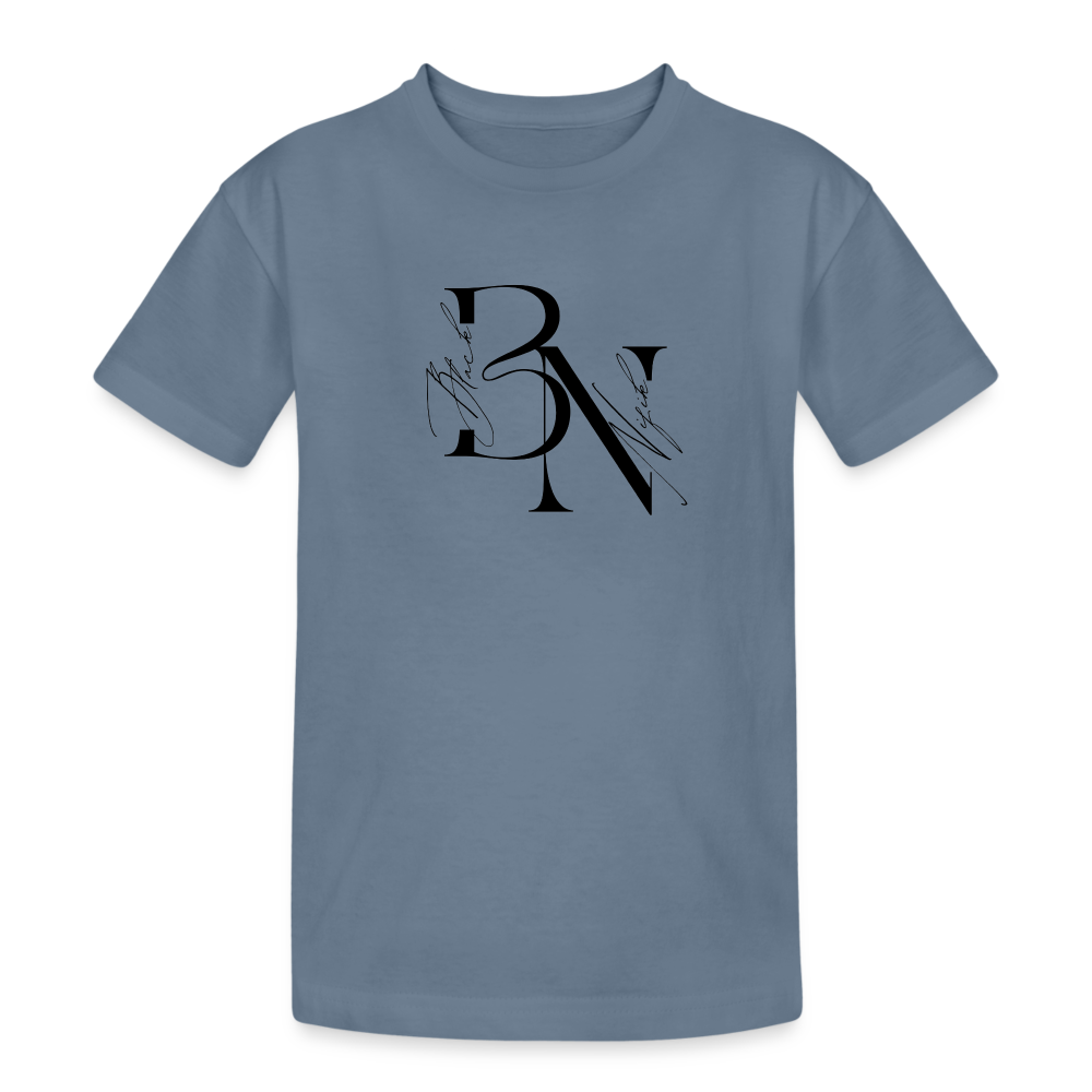 T-shirt coton épais enfant - gris bleu