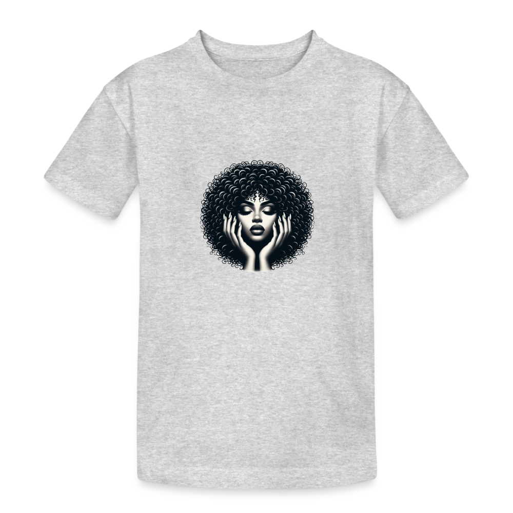 T-shirt coton épais enfant - gris chiné