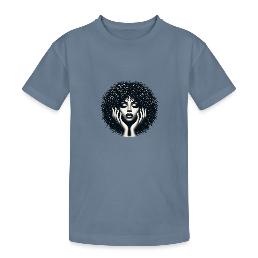 T-shirt coton épais enfant - gris bleu