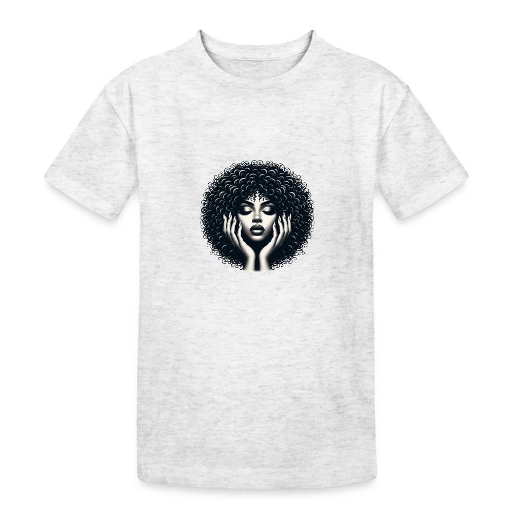 T-shirt coton épais enfant - blanc chiné