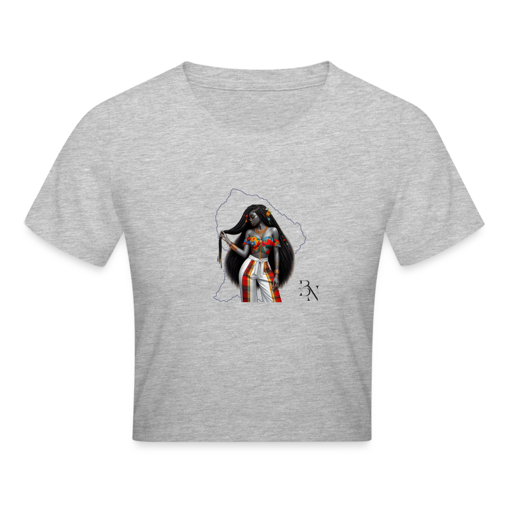 Crop top - gris chiné