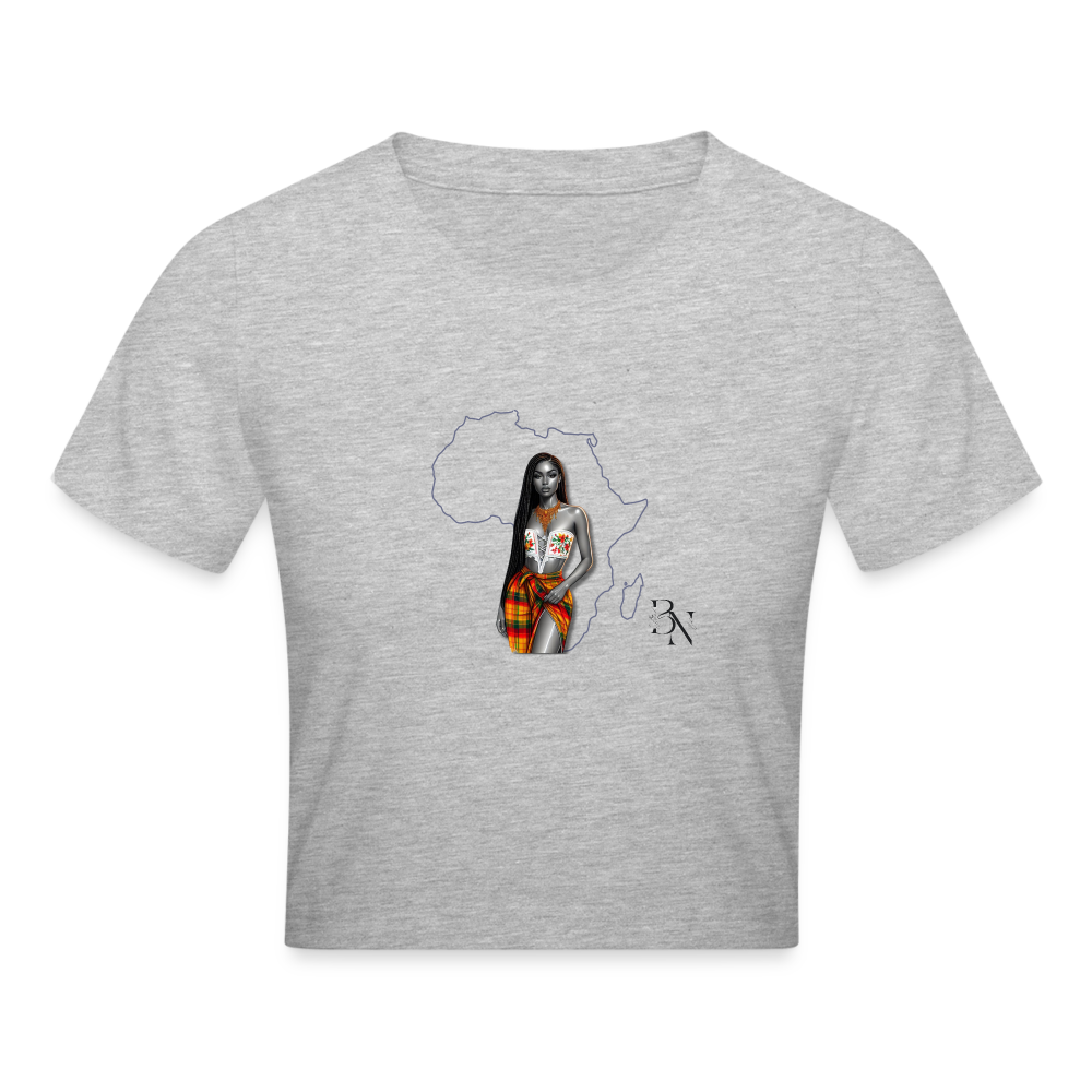 Crop top - gris chiné