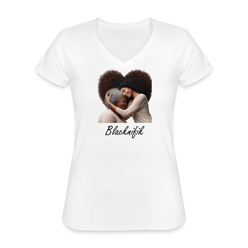 Tee-shirt classique col V Blacknifik - blanc