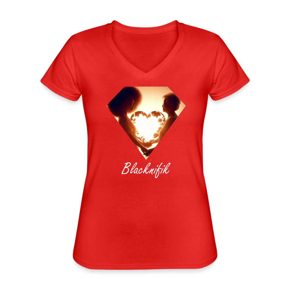Tee-shirt classique col V Blacknifik - rouge