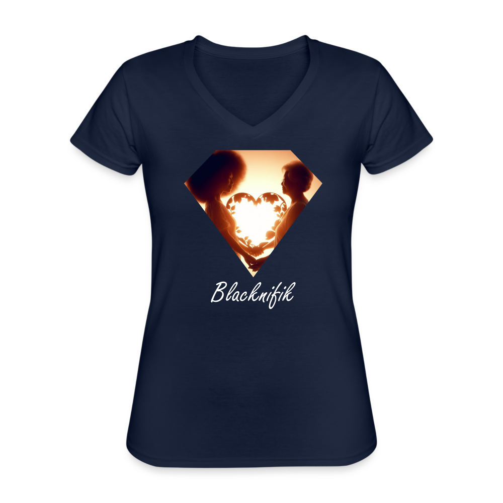 Tee-shirt classique col V Blacknifik - marine