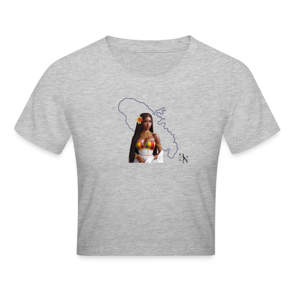 Crop top - gris chiné