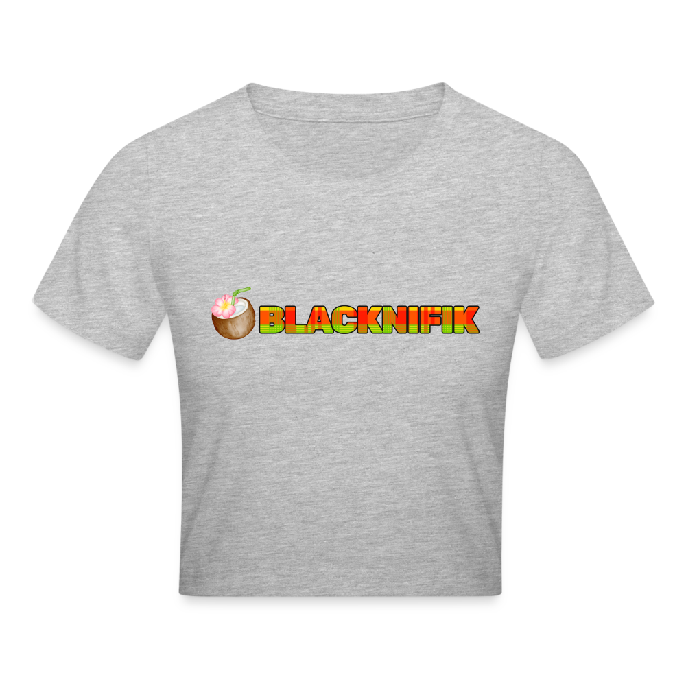 Crop top - gris chiné
