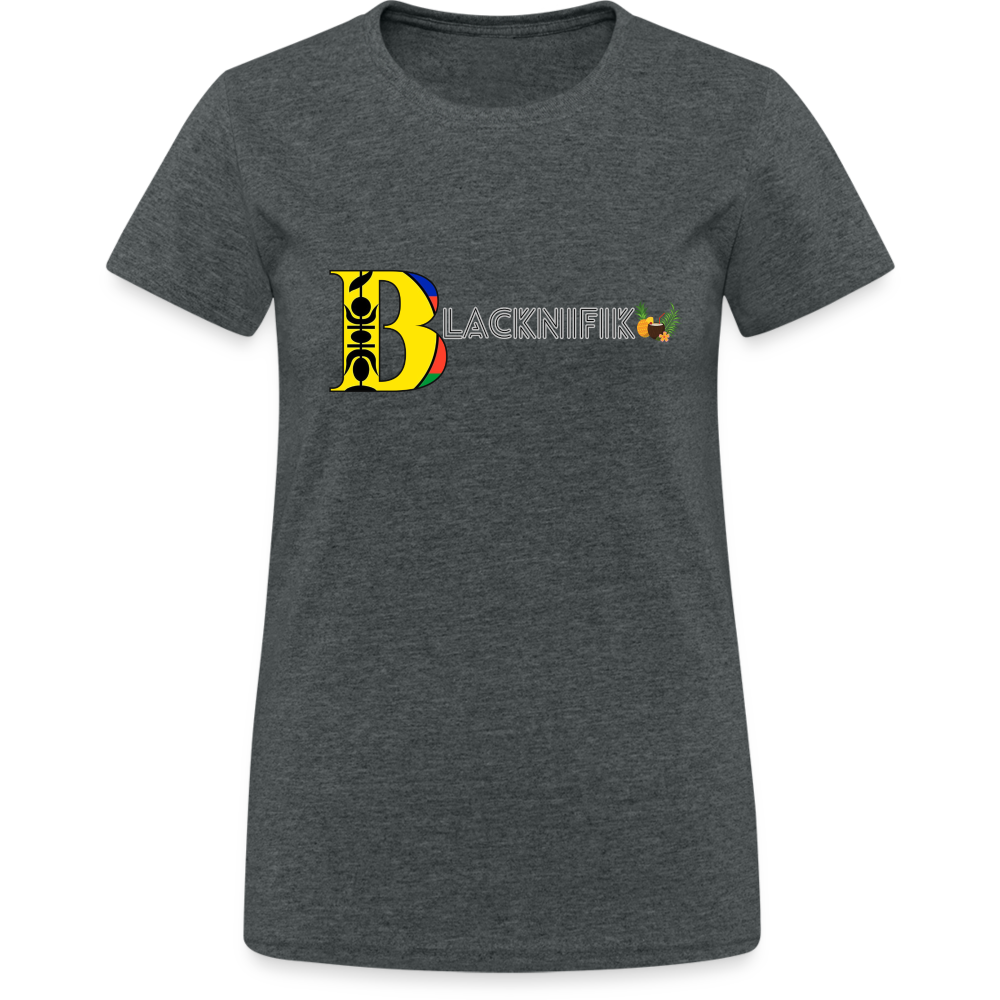 T-shirt Gildan épais femme - gris foncé chiné