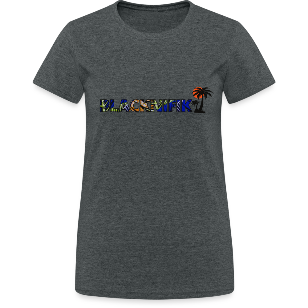 T-shirt Gildan épais femme - gris foncé chiné