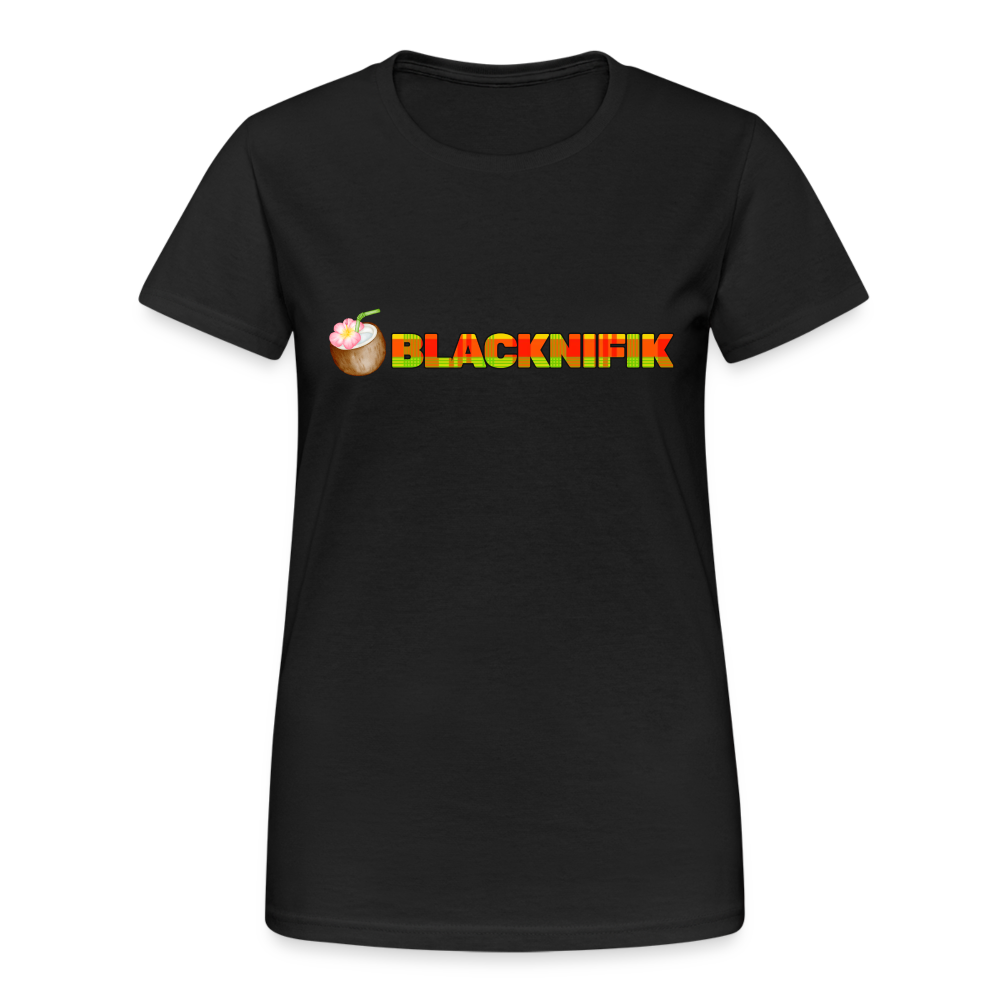 T-shirt Gildan épais femme - noir