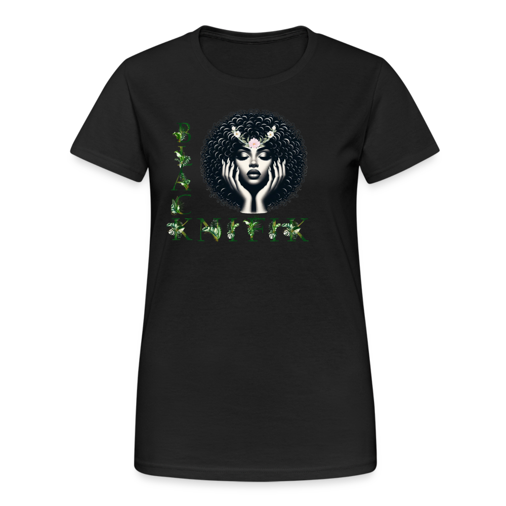 T-shirt Gildan épais femme - noir