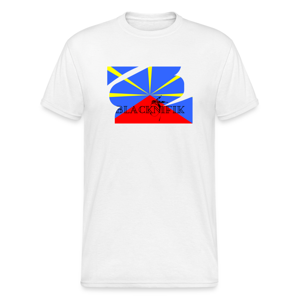 T-shirt Blacknifik La Réunion - blanc