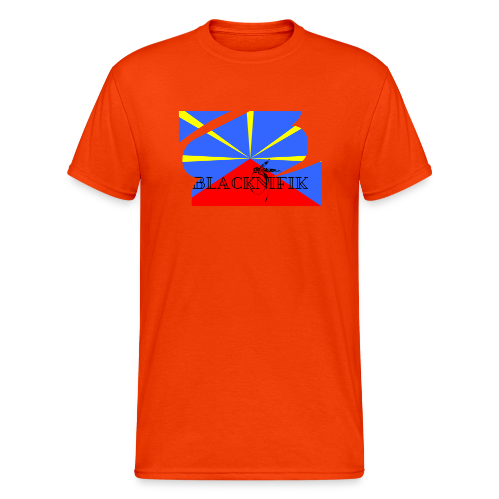 T-shirt Blacknifik La Réunion - orange