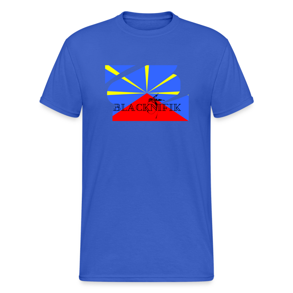 T-shirt Blacknifik La Réunion - bleu roi