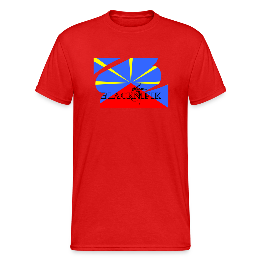 T-shirt Blacknifik La Réunion - rouge