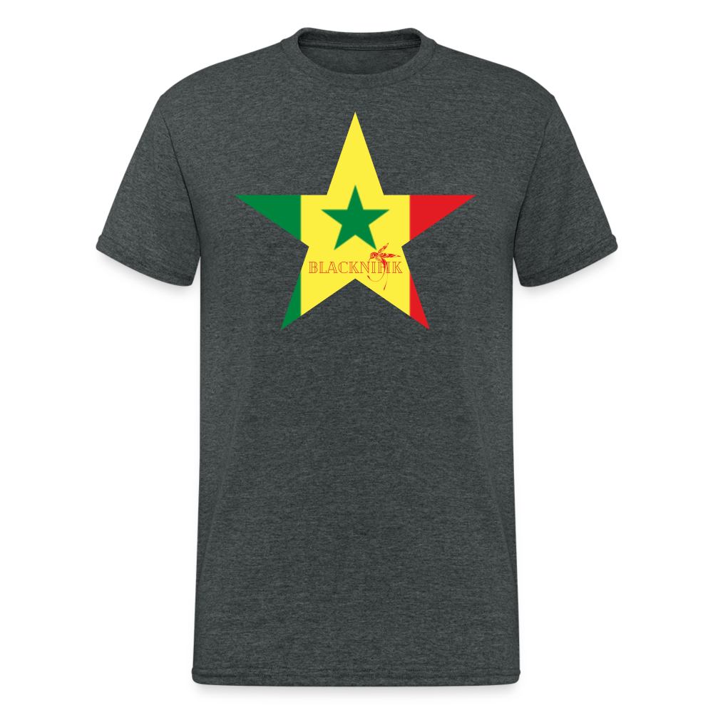 T-shirt Blacknifik Sénégal - gris foncé chiné
