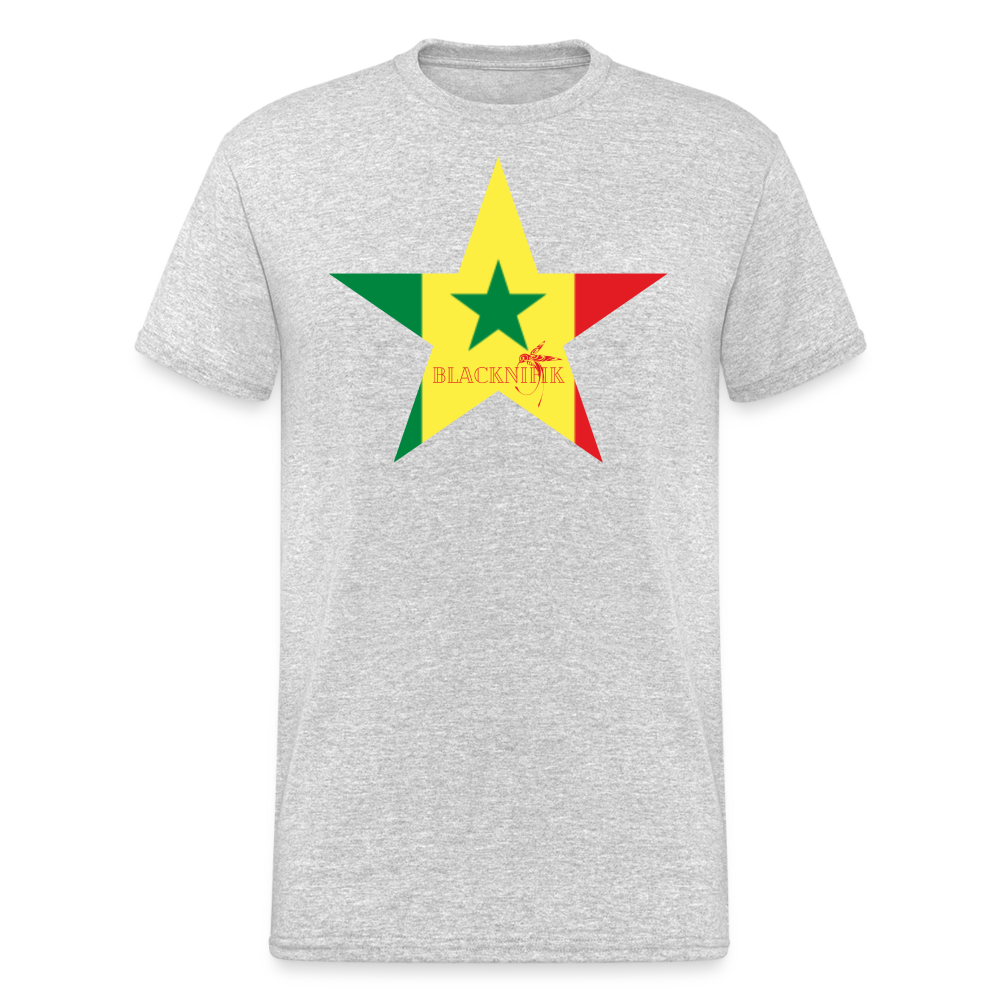 T-shirt Blacknifik Sénégal - gris chiné