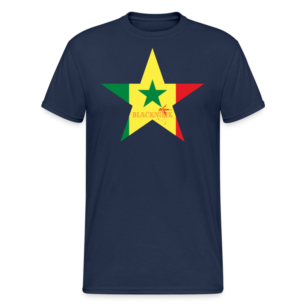 T-shirt Blacknifik Sénégal - bleu marine
