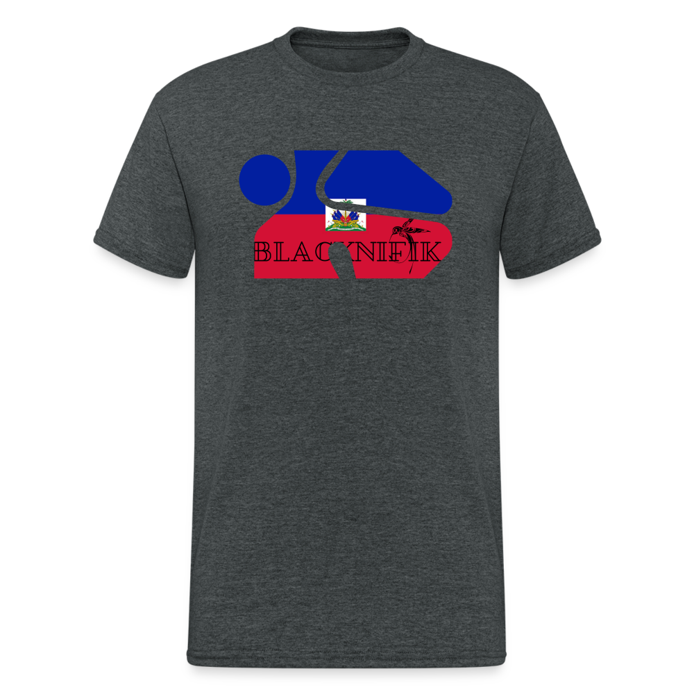 T-shirt Blacknifik Haïti Chéri - gris foncé chiné