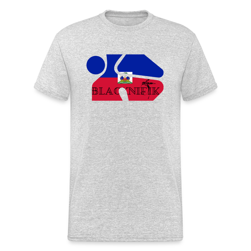 T-shirt Blacknifik Haïti Chéri - gris chiné
