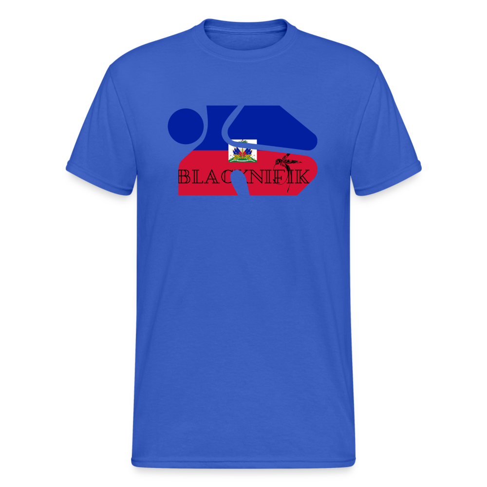 T-shirt Blacknifik Haïti Chéri - bleu roi