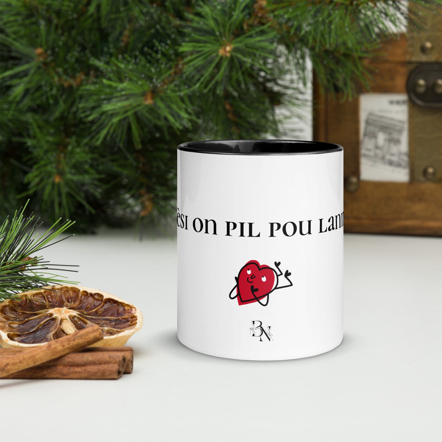 Mug à Intérieur Coloré Bonne fête Papa