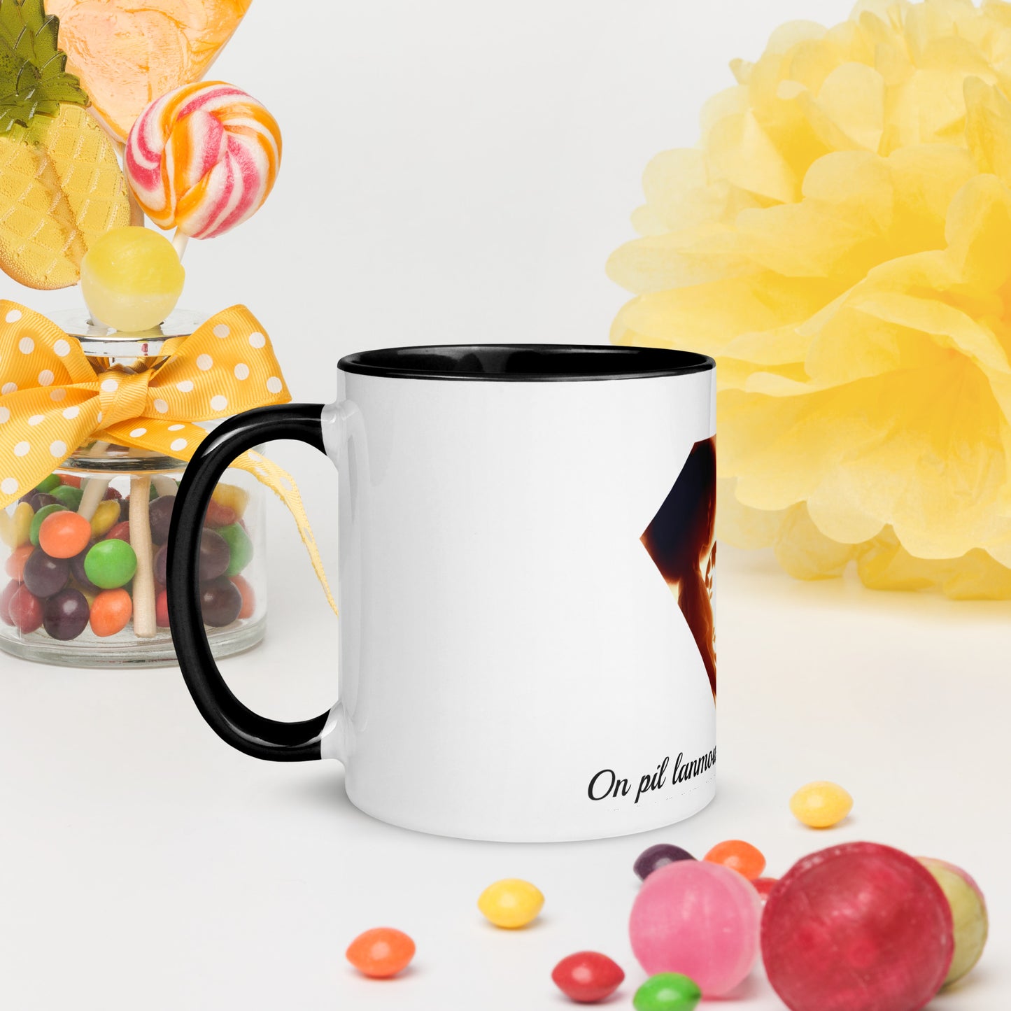 Mug à Intérieur Coloré Bonne fête Maman