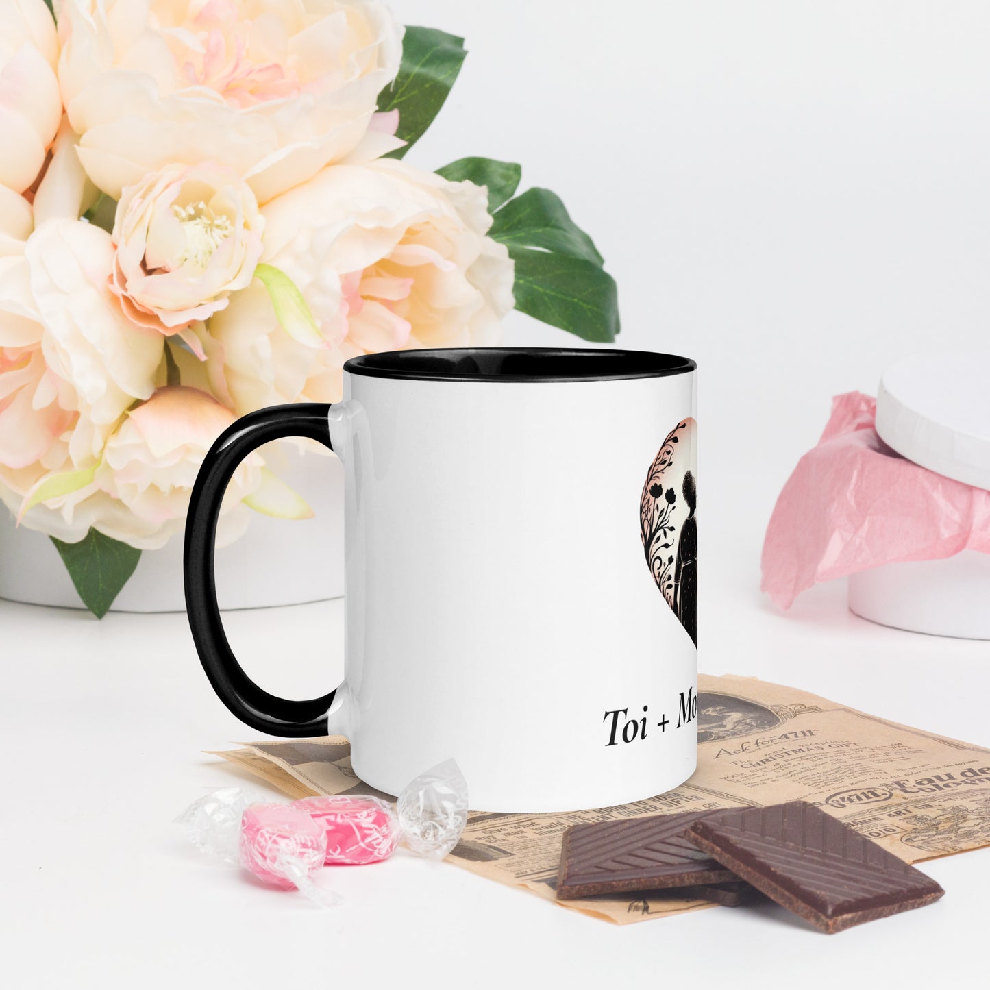 Mug à Intérieur Coloré Bonne fête Maman