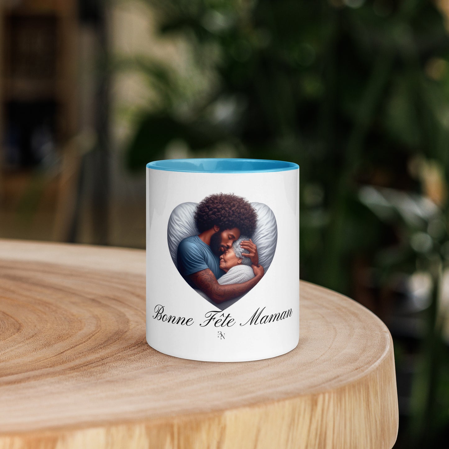Mug à Intérieur Coloré Bonne fête Maman